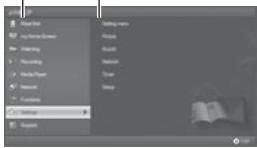 PANASONIC TX-55AS640E - Seleccione la categoria y el elemento - 1