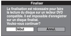 PANASONIC DMR-ES35V - Marche à suivre pour permettre la lecture de disques sur d'autres appareils - finalisation - 2