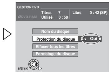 PANASONIC DMR-ES35V - Choisir "oui" à l'aide de [4], puis appuyer sur [ENTER]. - 2