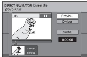 PANASONIC DMR-ES35V - Appuyer sur [ENTER] à la position où diviser le titre. - 1