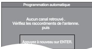 PANASONIC DMR-ES35V - Écran "réglage auto. incomplet - 1