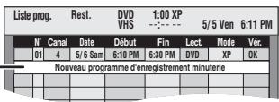 PANASONIC DMR-ES35V - Appuyer sur [schedule] - 1