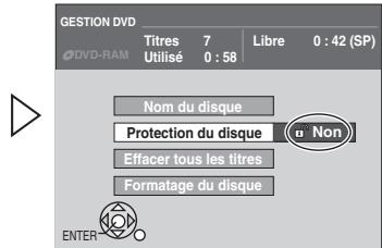 PANASONIC DMR-ES35V - Choisir "oui" à l'aide de [4], puis appuyer sur [ENTER]. - 4