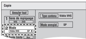 PANASONIC DMR-ES35V - Sélectionner le mode d'enregistrement. - 1