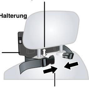 PANASONIC DVD-LS83 - Befestigen Sie die Kopfstützen-Halterung am Vordersitz. - 1