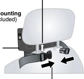 PANASONIC DVD-LS83 - Attach the headrest mounting bracket to the front seat. - 1