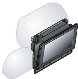 PANASONIC DVD-LS83 - Abbildung mit befestigter Halterung und Gerät - 1