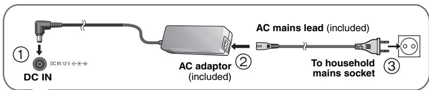 PANASONIC DVD-LS83 - Recharging the battery - 1