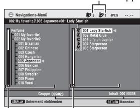 PANASONIC DVD-LS83 - Drucken Sie [▲▼▶], um eine Gruppe auszuwahlen und bestätigten Sie mit [ENTER]. - 1