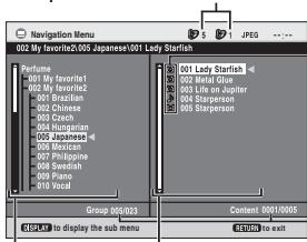 PANASONIC DVD-LS83 - Press [▲▼▲▶] to select the group and press [ENTER]. - 1
