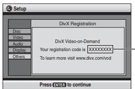 PANASONIC DVD-S52 - Display the unit's registration code - 1