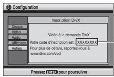 PANASONIC DVD-S52 - Affichage du code d'enregistrement de cet appareil - 1