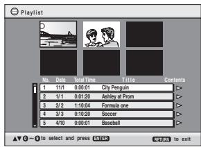 PANASONIC DVD-S52 - Playing a playlist (Only when the disc contains a playlist) - 1
