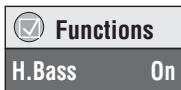 PANASONIC DVD-S52 - Press [H.BASS] to select "On". - 1
