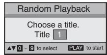 PANASONIC DVD-S52 - ■ Random play - 2
