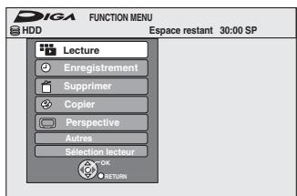 PANASONIC DMR-EX769 - Appuyez sur [FUNCTION MENU]. - 1