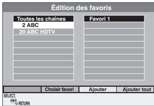 PANASONIC DMR-EX769 - ■ Édition des Favoris - 1