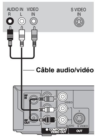 PANASONIC DMR-EX769 - Raccordement d'un téléviseur via les connecteurs AUDIO/VIDEO ou S VIDEO - 1
