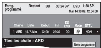 PANASONIC DMR-EX769 - Appuyez sur [▶] pour vous déplacer parmi les éléments sur l'affichage et changez les éléments avec [▲, ▼]. - 1