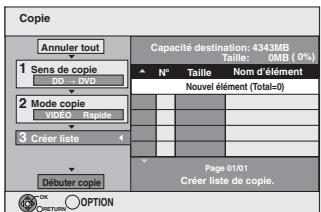 PANASONIC DMR-EX769 - Copie avec utilisation de la liste de copie—Copie Avancée. - 2