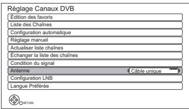 PANASONIC DMR-BST721 - Méthode de configuration automatique pour utiliser un système Unicable (SCR) - 2