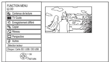 PANASONIC DMR-BST721 - Écran Function Menu - 1