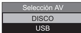 Selección AV DISCO USB