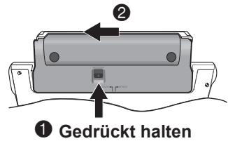 ① Gedrückt halten