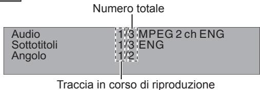 Numero totale Audio 1/3 MPEG 2 ch ENG Sottotitoli 1/3 ENG Angolo 1/2 Traccia in corso di riproduzione
