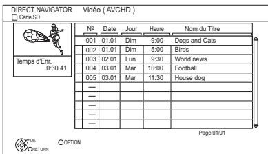 PANASONIC DMR-PWT535 - Écran DIRECT NAVIGATOR (AVCHD) - 1