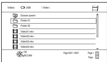 PANASONIC DMR-PWT535 - Écran de la liste vidéo - 1
