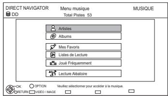 PANASONIC DMR-PWT535 - Sur l'écran DIRECT NAVIGATOR: Appuyez sur [OPTION]. - 1