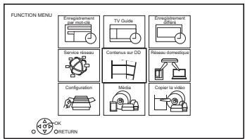PANASONIC DMR-BST745EG - Écran FUNCTION MENU - 1