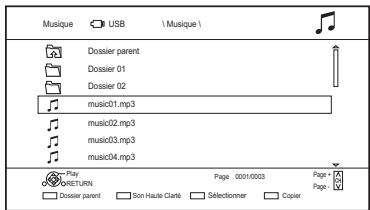 PANASONIC DMR-BST750EG - Lecture d'un fichier musical sur le support - 1
