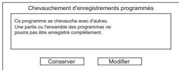 PANASONIC DMR-BST750EG - Si l'écran "Chevauchement d'enregistrements programmés" apparait. - 1