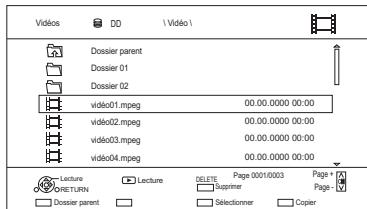 PANASONIC DMR-BST750EG - Écran de la liste des vidéos - 1