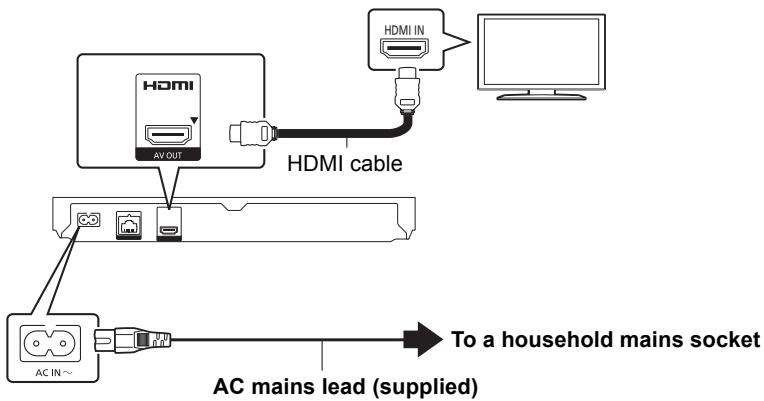 PANASONIC DMP-BDT185EG - STEP 1 : Connecting to a TV - 1