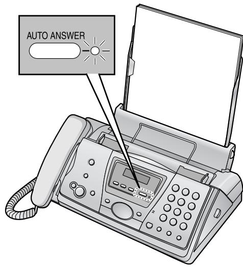 PANASONIC KXFC243FX - Activating TAM/FAX mode - 1
