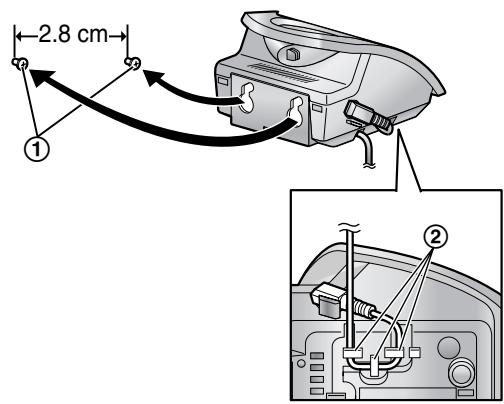 PANASONIC KXFC243FX - Wall mounting the charger - 1