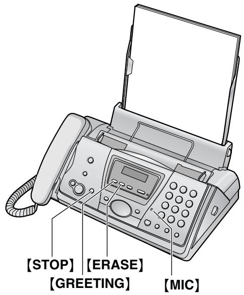 PANASONIC KXFC243FX - Recording your greeting message - 1