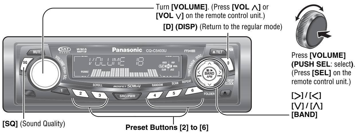 PANASONIC CQ-C5303U - Audio Settings - 1
