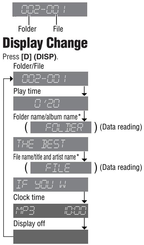 PANASONIC CQ-C5303U - When a disc is in the player DISC - 1
