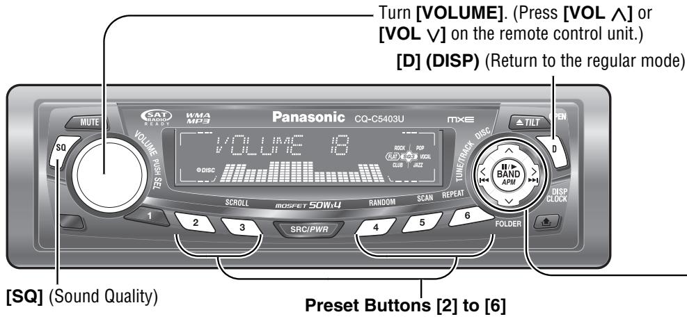 PANASONIC CQ-C5403U - Audio Settings - 1