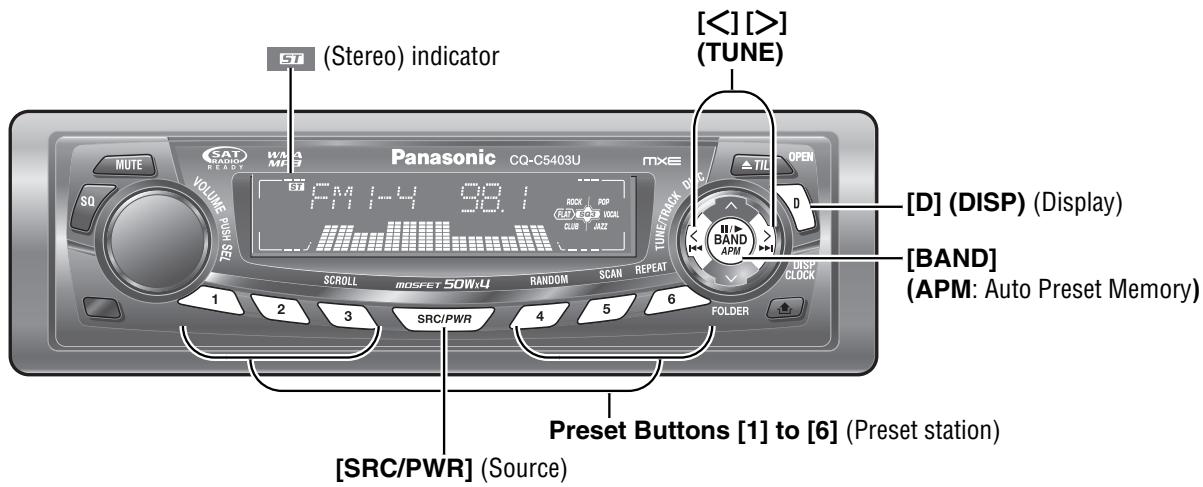 PANASONIC CQ-C5403U - Clock Display (at Power off) - 2