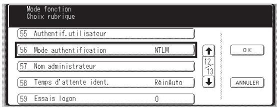 PANASONIC DP-8060 - Configuration de la méthode d'authentication - 4