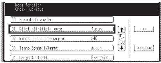PANASONIC DP-8060 - Configuration du dél de réinitialisation automatique - 4