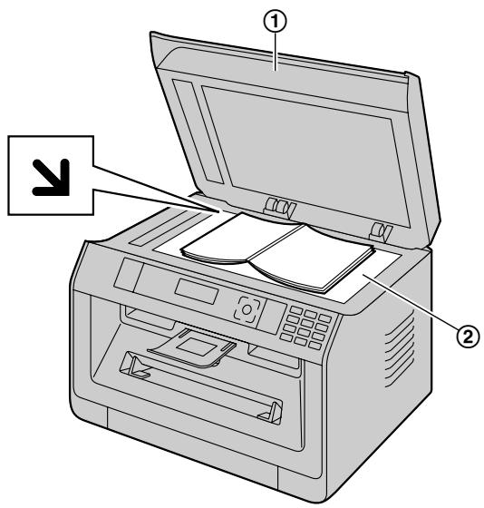 PANASONIC KXMB2120G - Das Vorlagenglas des Scanners verwenden - 1