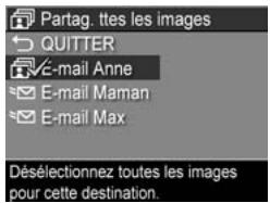 HP PHOTOSMART R707 - Sélection de toutes les images pour les destinations HP Instant Share - 2