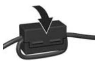 HP PHOTOSMART R707 - Fixation de l'anneau de ferrite au cordon de l'adaptateur secteur - 3