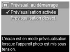 HP PHOTOSMART R707 - Prévisualisation au démarrage - 1